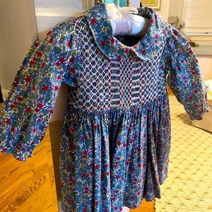 Liberty Print Longed Sleeve Baby Dress